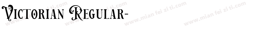 Victorian Regular字体转换